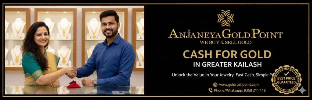 Cash For Gold In Greater Kailash – Why Anjaneya Gold Point Is Your Most Trusted Destination